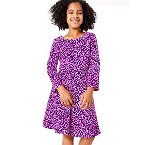 Lilly Pulitzer Girls Jena Dress My Favorite Spot Pink Purple Berry $68 M 6 - 8